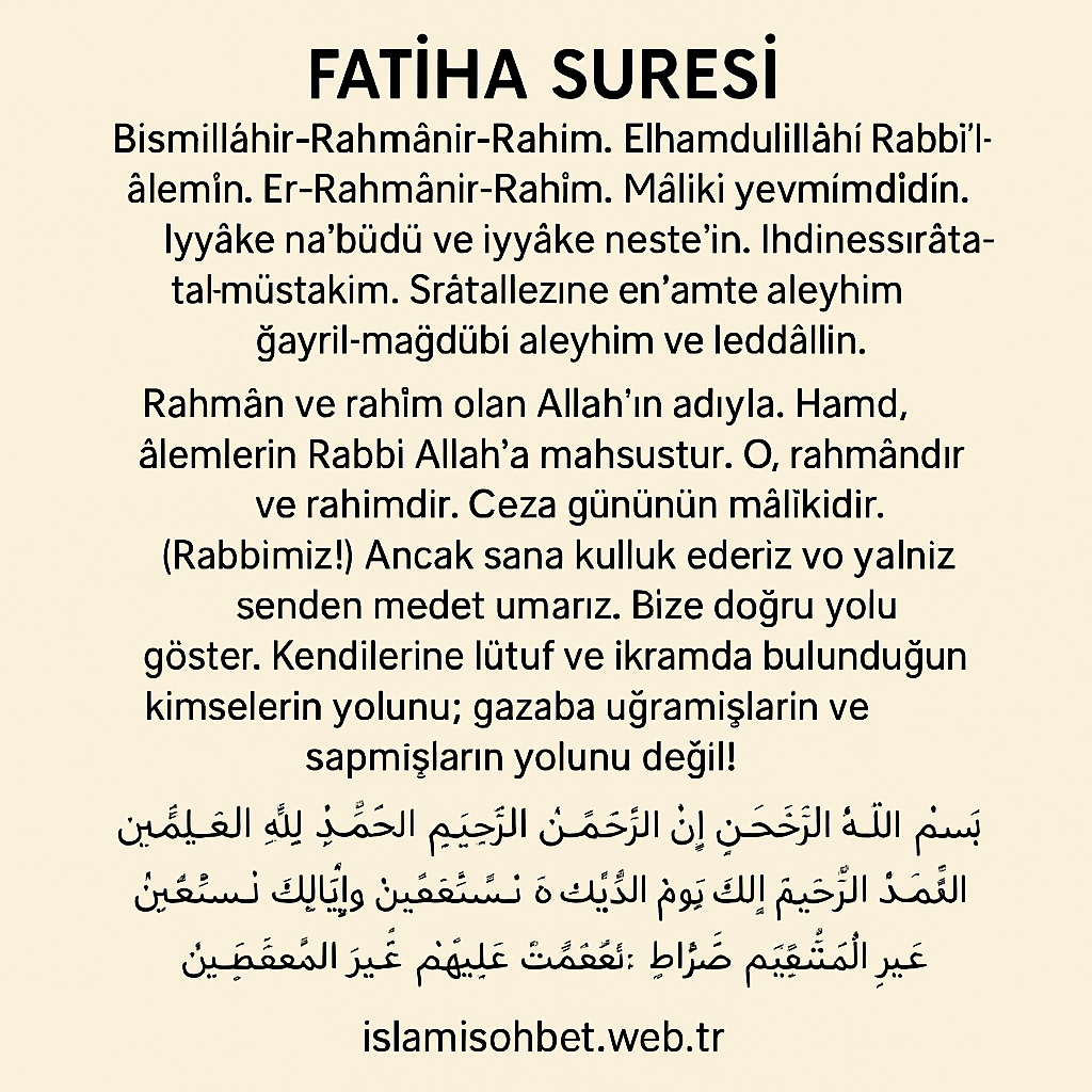 Fatiha suresi - islamisohbet.web.tr